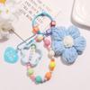 High Quality Handmade Keychain Pendant Attractive Colorful Color Keychain Five-petaled Flowers Acrylic Bag Decoration