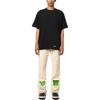 Off-White T-shirt a maniche corte con stampa logo a lettera Uomo Top Nero OMAA038S23JER0071001