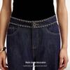 VEROMODA Straight-Leg Jeans with Metal Chain & Contrast Stitching