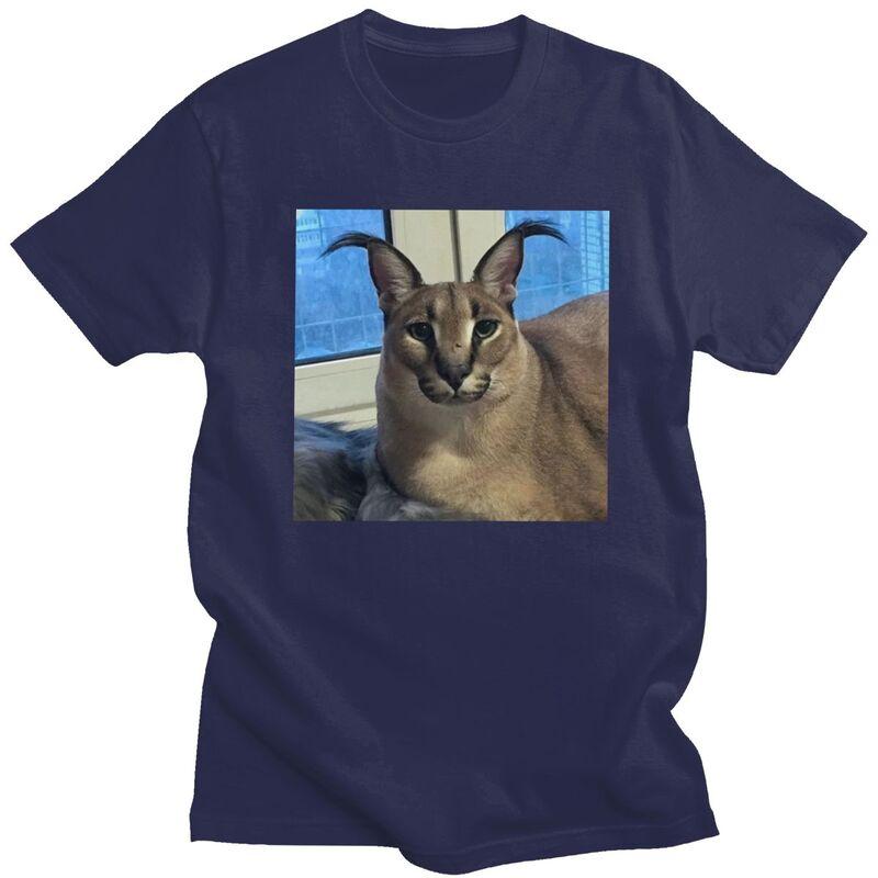Custom Mens Big Floppa Funny Meme T Shirts ShortSleeve Cotton Tshirt Tshirt Leisure Caracal Cat Tees Clothes