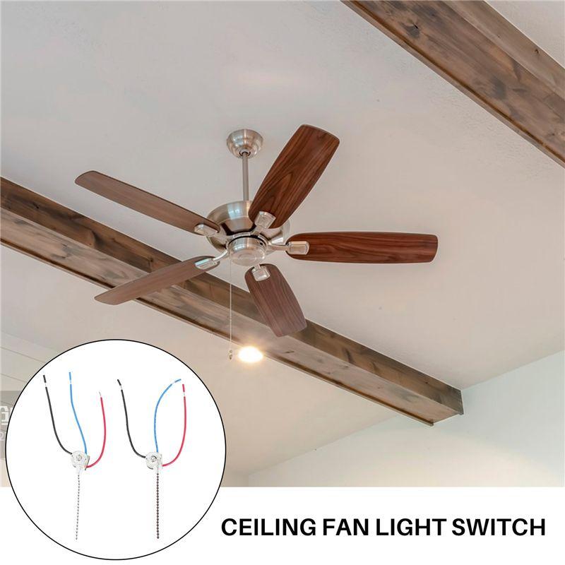 AEE4-3Pack Ceiling Fan Light Switch ZE-110 Fan Switch 3 Way Speed Fan Switch Ceiling Pull Chain Switch Replacement