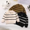 Unisex Kids Korean Style Knitted Sweater - Spring Autumn 3-6 Years Baby Toddler Printed Pullover Casual Cardigan Top Outerwear