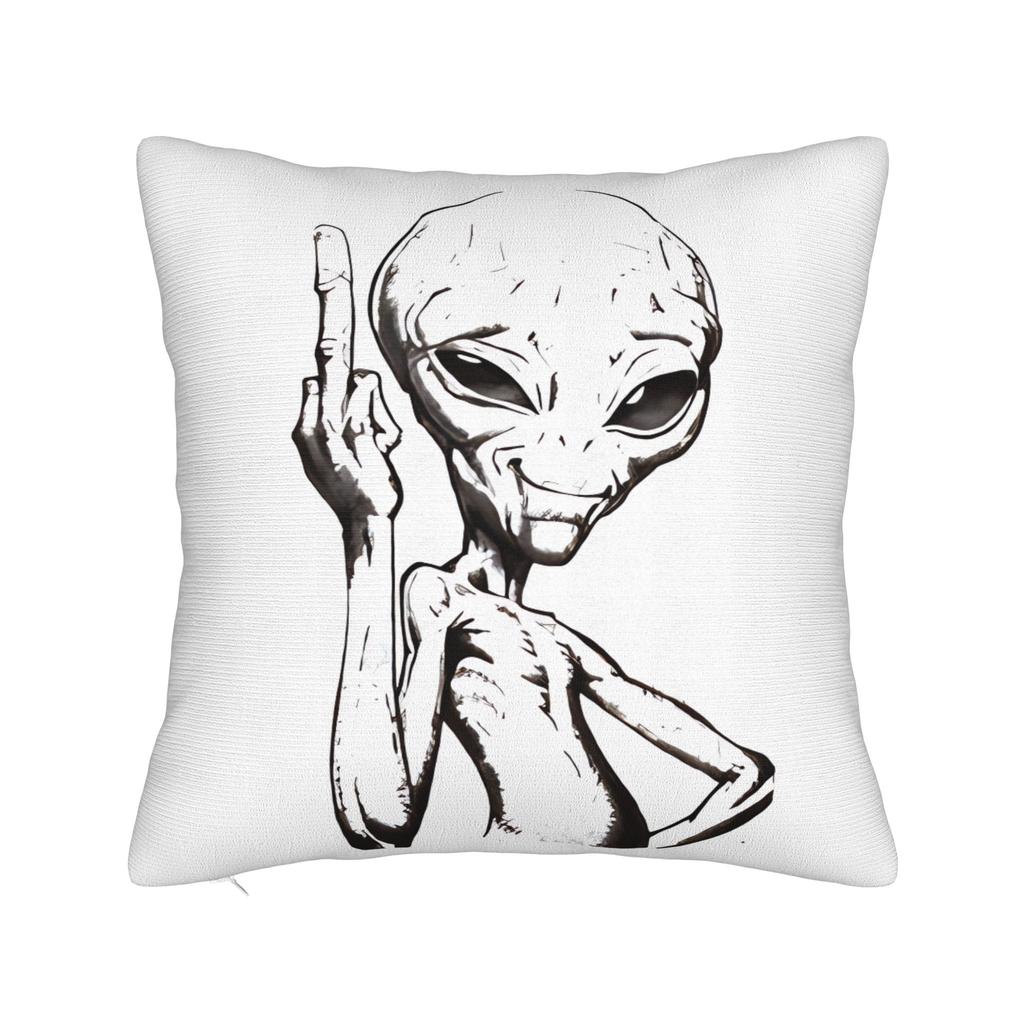 Ufo We Come In Space Alien Pillow Cover Funny Pillow Case For Living Room Bed Chair Soft Pillowcases Gift