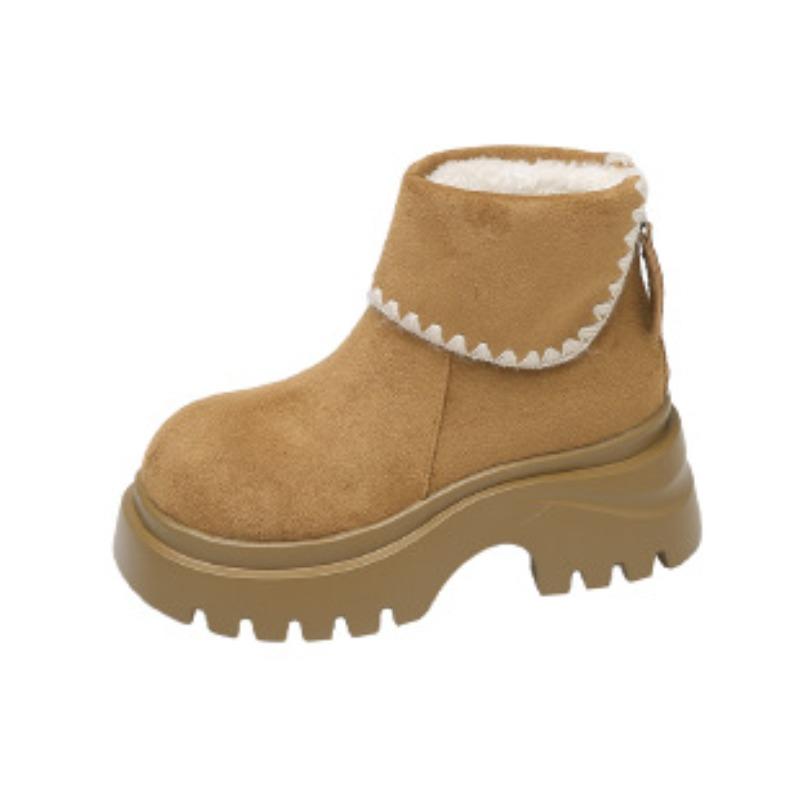 

Женская модная зимняя теплая обувь на мягкой подошве с флисовой подкладкой, короткие ботинки, повседневные спортивные хлопковые ботинки с защитой от скольжения 40