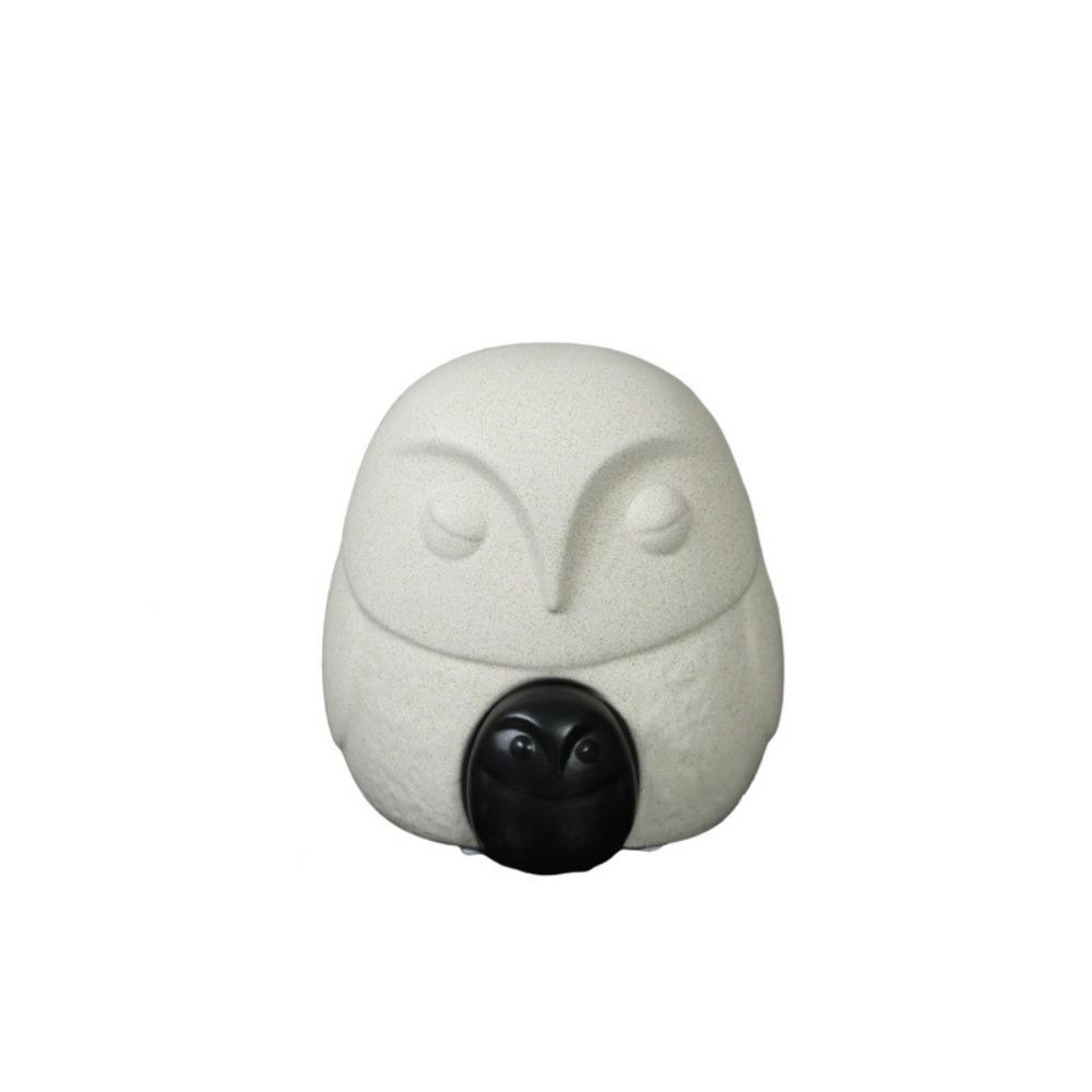 Vivid Animal Statue Ceramic Miniature Figurine Sculpture Creative Owl Ornament Bookshelf