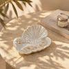 Aromatherapy Storage Tray 3D Printed Shell Wave Jewelry Tray, Pearlized White Organizer Dish, Elegant Ring Exquisite Desktop Ornament Trinket