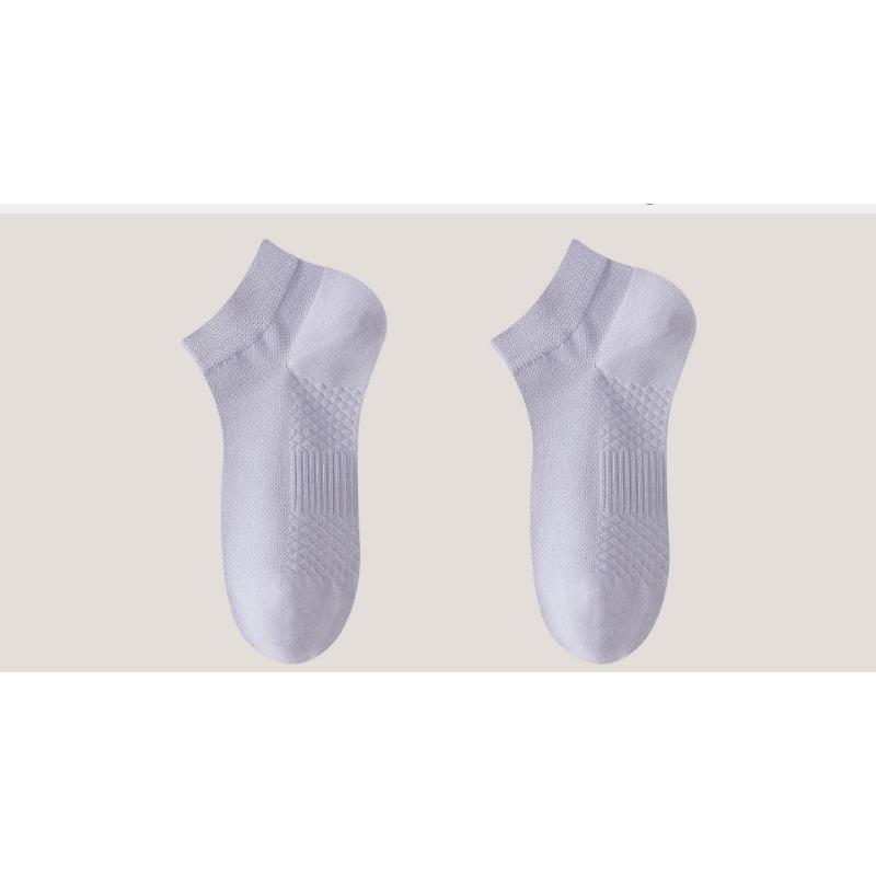 Summer Pure Cotton Boat Socks for Girls, Invisible Socks, Thin, Ultra-shallow, Sweat-absorbing and Non-dropping Cotton Short-sleeved Socks
