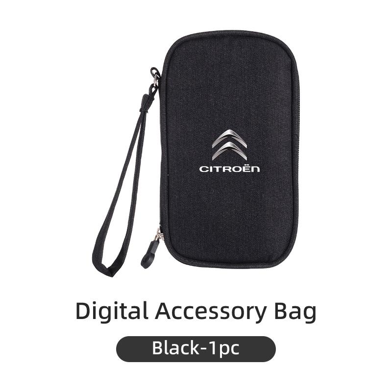 

Car Data Cable Storage Bag Waterproof Portable Travel Digital Case For Citroen C4 C3 C5 C1 C2 Berlingo Celysee Cactus Picasso