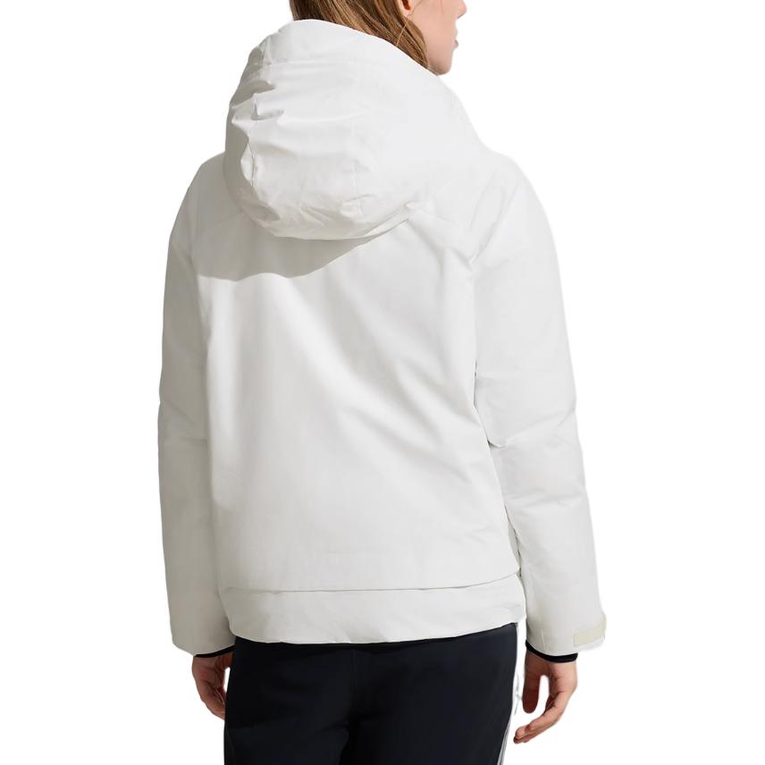Fila Warm Versatile Hooded Long Sleeve Down Jacket Women Outerwear White-Jade A11W446907F-WT