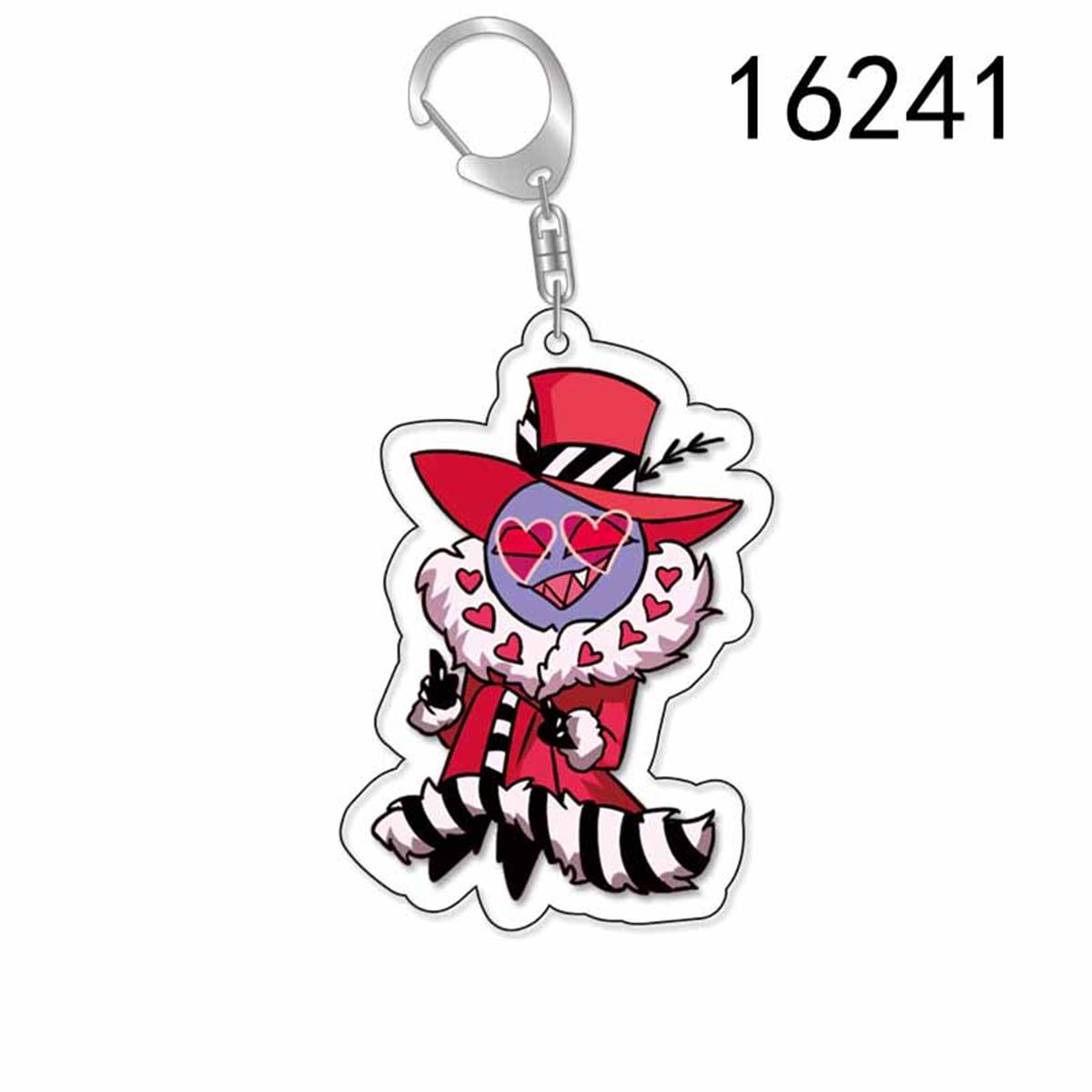 

Anime acrylic keychain -Hazbin Hotel Cute Y2K Cartoon Pendant, suitable for bags and keys, perfect gift for fans car key bag красный