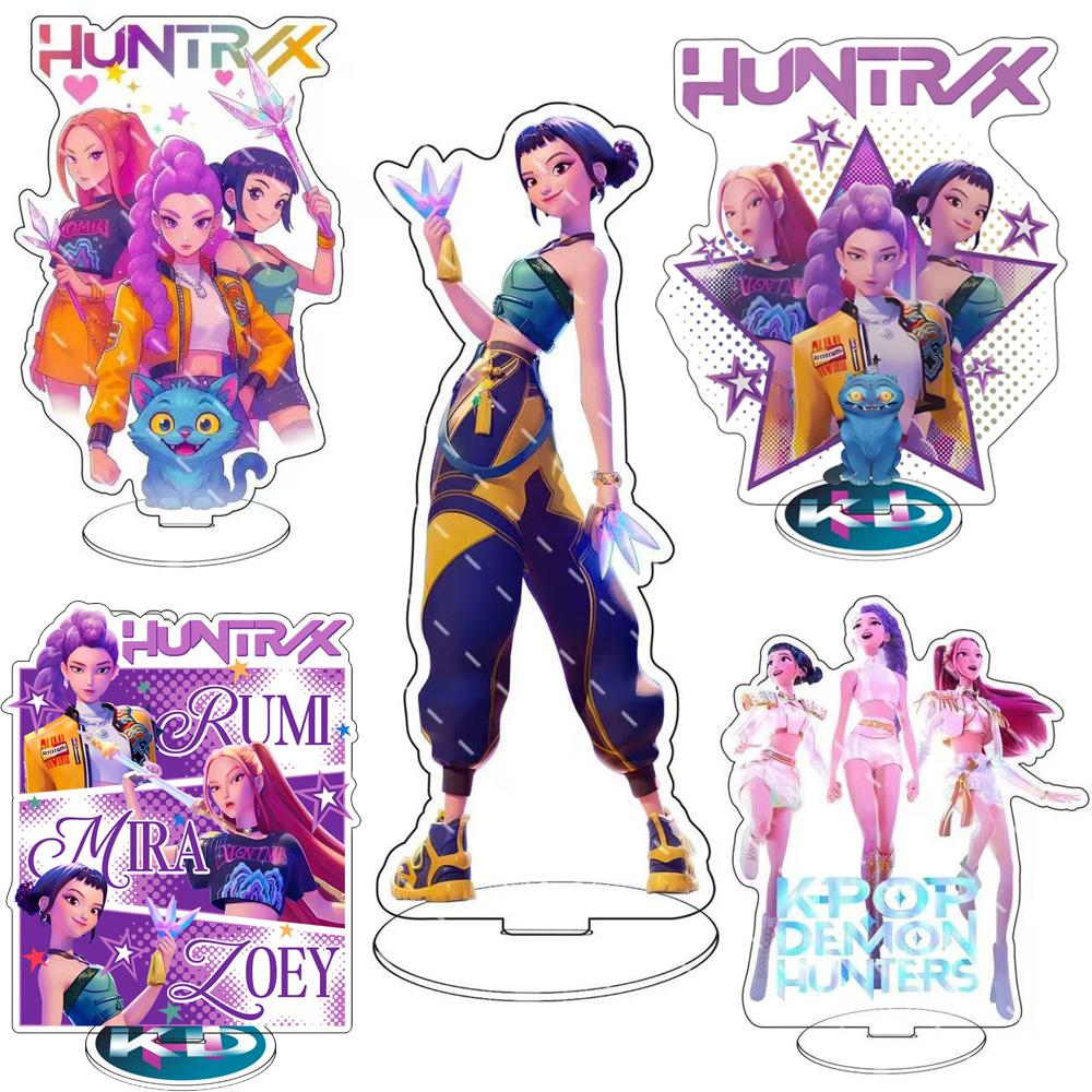 Discover Intime Demon Kpop Hunters Rumi Mira Zoe Acrylic Keychain - Standing Plates Backpack Decoration Pendant Ornament Accessories Toy