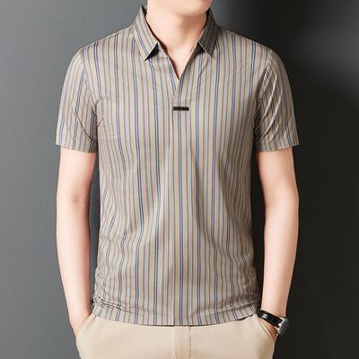 Nouveau T-shirt Printemps Été Homme Polo Chemise Ample Homme Décontracté Affaires T-shirt