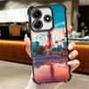 Osaka Tokyo Japan Scenery Plating Phone Case For Xiaomi Redmi Note 14 15 Pro Plus 13 12 11 11S 11T 10 9S 9 5G Anti-Fall Airabag