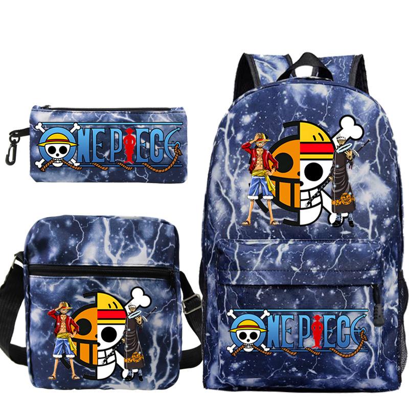 School Bag Large Capacity, Junior High School Students, Primary School Students, School Bag Three-Piece Set, Backpack, Messenger Bag, Stationery Bag