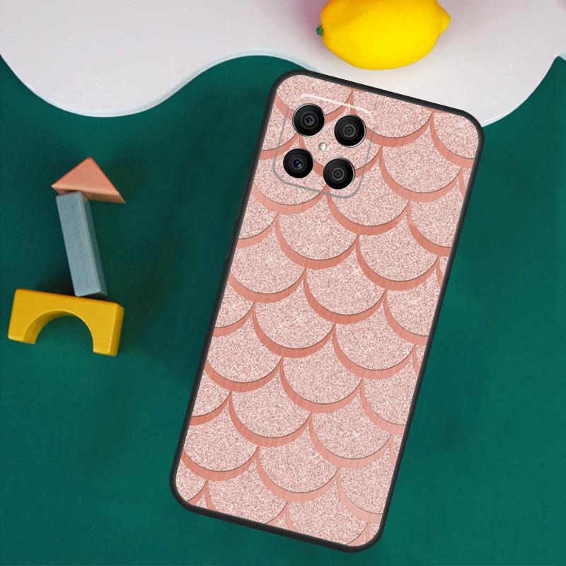 Watercolor Faux Mermaid Scales Case For Honor Magic 7 Lite 5 6 Honor 200 Pro 50 70 90 Lite X9a X8a X8 X9 X8b X9c X9b Cover