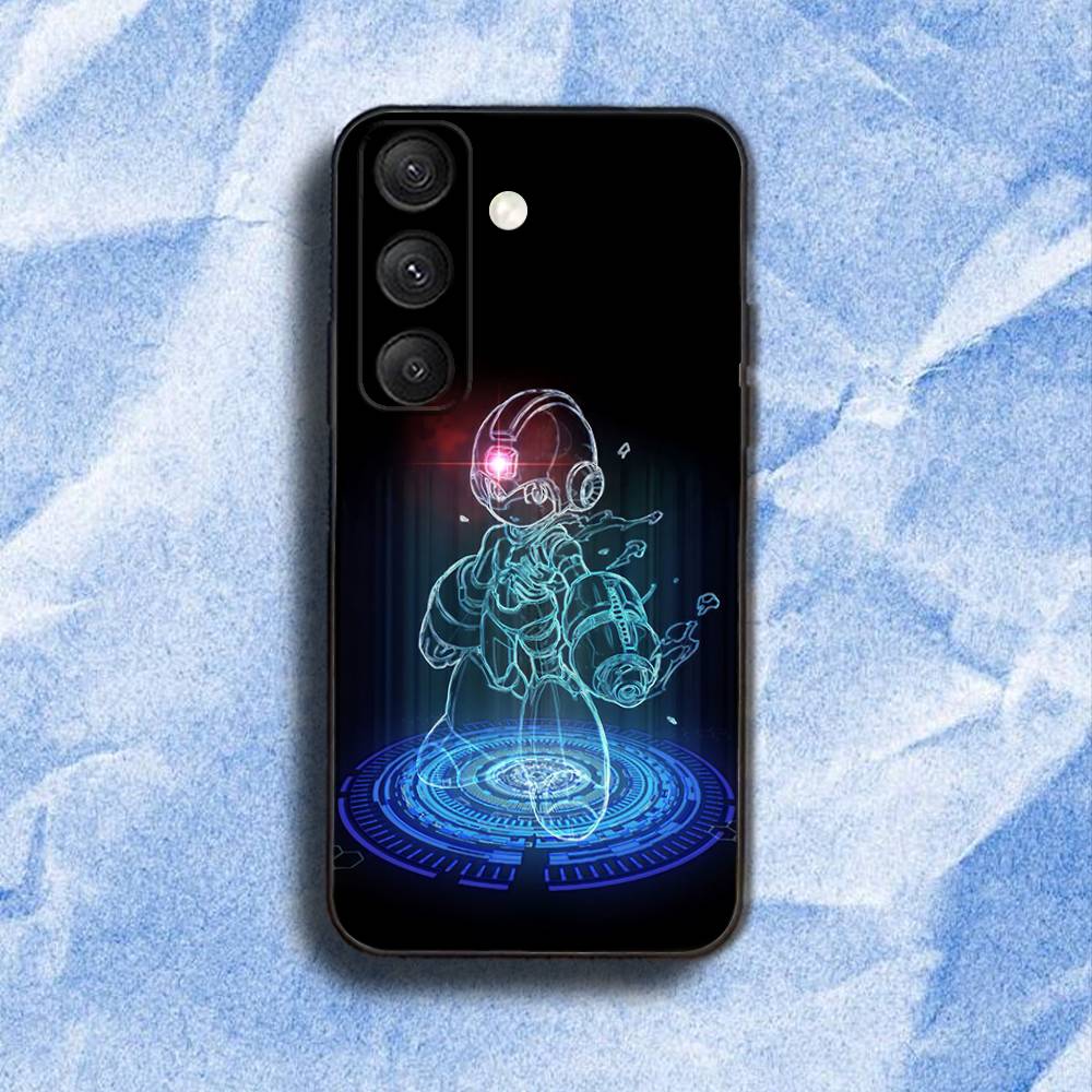 

Rockmans Game Megamans Phone Case For Samsung S 25,24,23,22,30,21,10,9,Ultra,Plus,Lite,FE,4,5G Black Soft Case samsungS9Plus