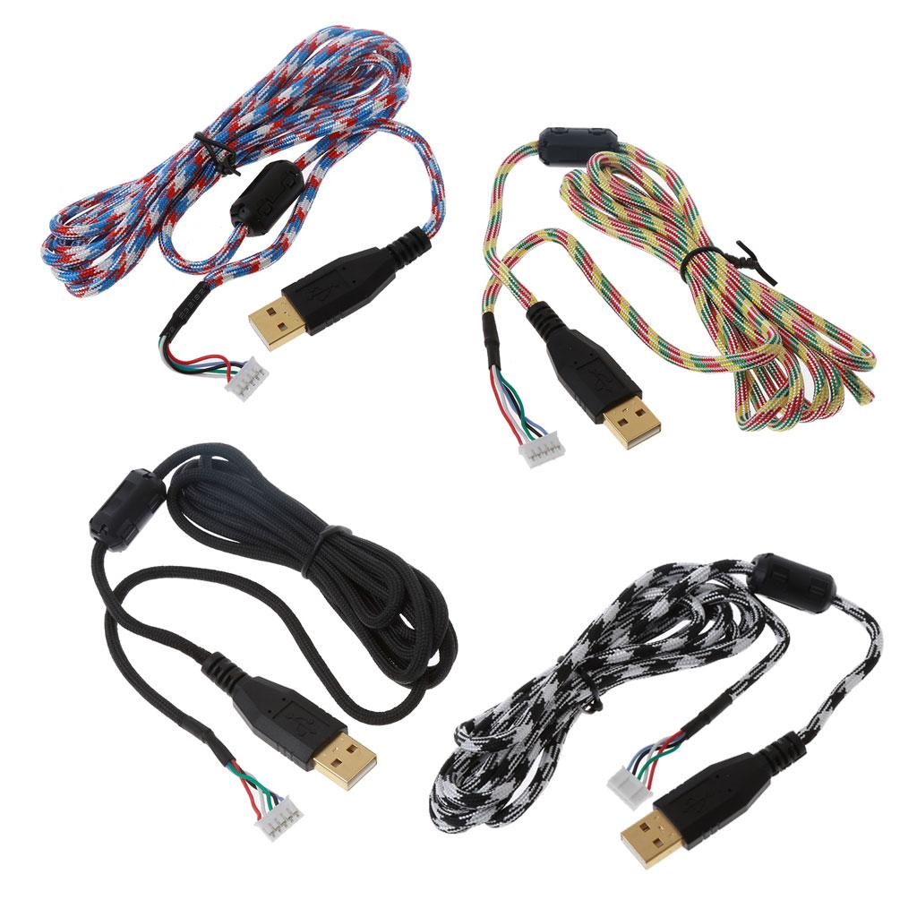 Durable Mouse Replacement Accessories Wear Resistant Umbrella Rope Soft Durable Universal Mouse Cable 2m Mouse Wire