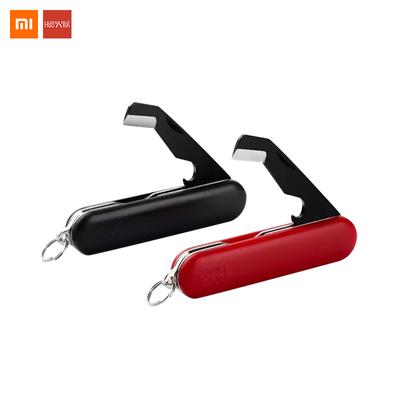 HUOHOU Katlanır Çok Fonksiyonlu Mini Paket Açma EDC Kesici Katlama Meyve Bıçağı Kesme Aleti Tirbuşon Açık Hayatta Kalma Kamp Klipsi - Kırmızı