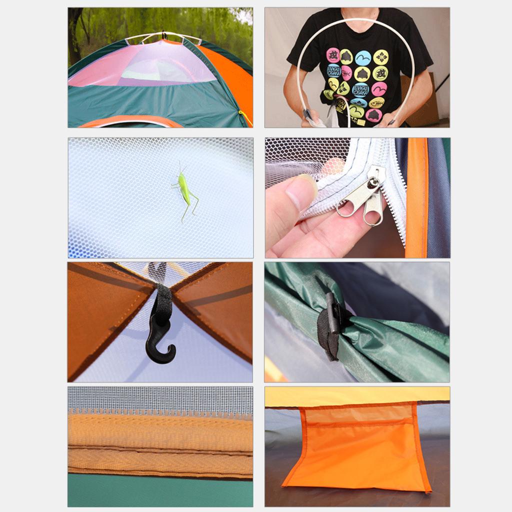 3-4 Ατόμων Αντιανεμικό Κάμπινγκ Υπαίθρια Αυτόματη Σκηνή Υπερελαφριά Αδιάβροχη Ανοιχτή Ανοιχτή Τουριστική Σκηνή Anti UV Καταφύγιο Ηλιοθεραπείας Πεζοπορία Ταξίδι στην παραλία