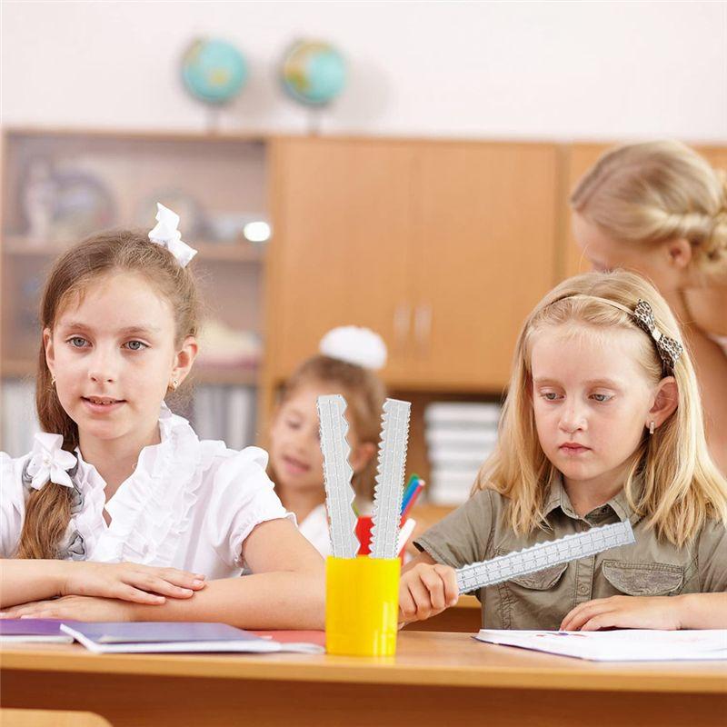 M-Modern-3 Styles Irregular Edge Ruler,Metal Craft Ruler Paper Tearing Ruler For Embossing With Scrapbook Jagged Edge Rulers Dur