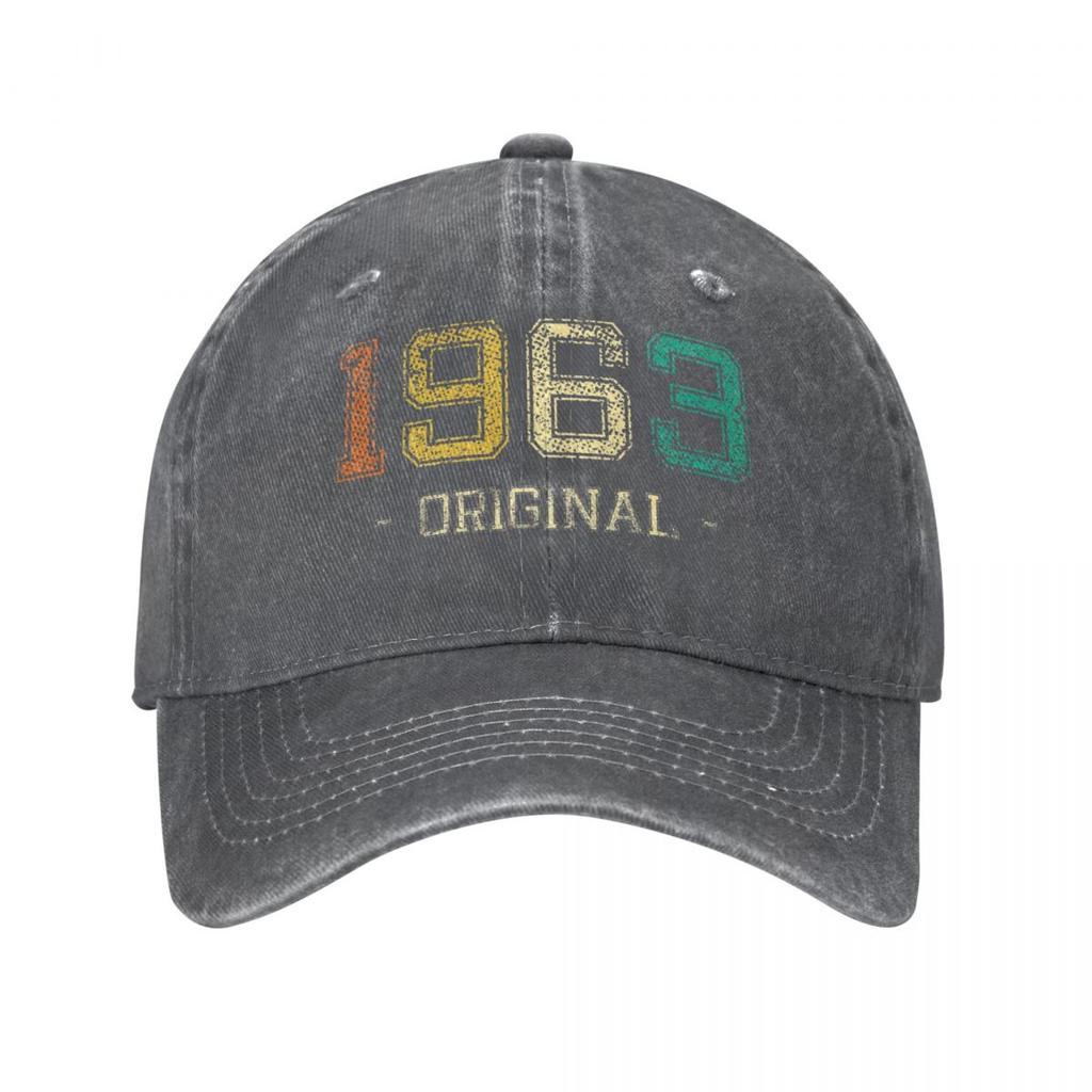 Original Born In 1963 Vintage Retro Baseball Caps Retro Distressed Cotton 60 Years Old Sun Cap Unisex Outdoor Gift Caps Hat