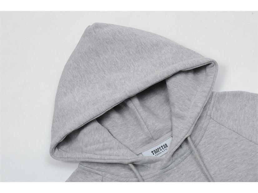 Trapstar Unisex modrá a bílá vyšívaná froté mikina s kapucí - Neformální styl pro páry