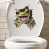 Cartoon Cute Frog Sticking Tongue Out Wall Sticker Self-Adhesive Removable Living Room Hallway Dorm Home Decor