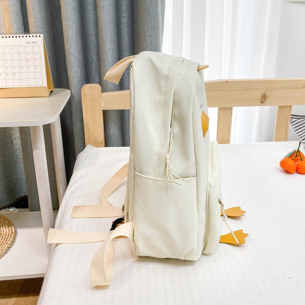 3-layer Pockets Toddler Backpack Zippered Student School Bag Cute Cartoon Duck Backpack  Kids