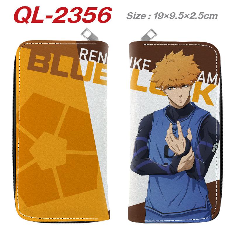 Blue Lock Long Zip Wallet Full Color PU Leather Isagi Bachira Anime Clutch Purse
