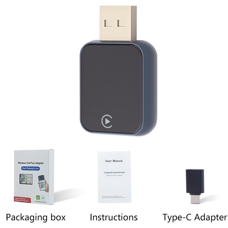 Dual-Function Wireless CarPlay & Android Auto Smart Adapter Module