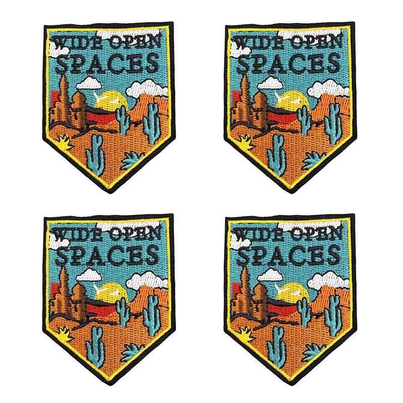 10pcs /Lots Western Cowboys Embroidered Patches Letter Patch Iron On Patches For Clothing Thermoadhesive Patches Jackets Hats Diy 