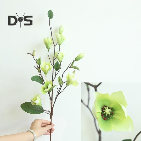 DIY Magnolia Flower Energetic Creative 9 Heads Magnolia Branch Artificiella blommor