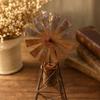 Rustic Metal Windmill Garden Statue Farmhouse Tabletop Decor Weathered Finish Outdoor Indoor Accent Piece