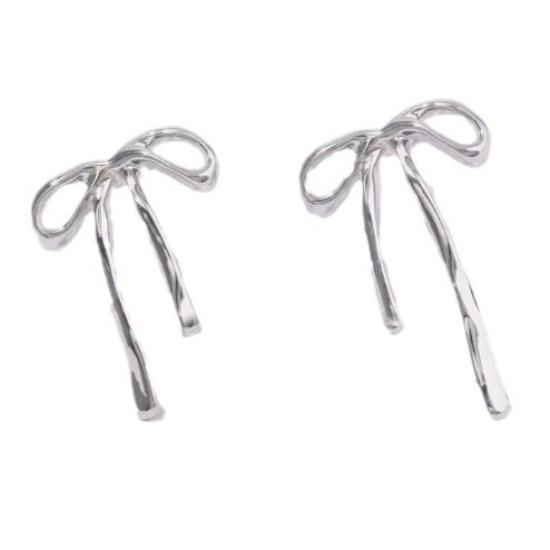 Bow Stud Earrings Women's Simple Light Luxury Elegant Gentle High-end Personality Versatile Earrings