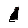 Iron Art Black Cat Yard Signs Black Outdoor Lawn Decoration  for Halloween Decoration