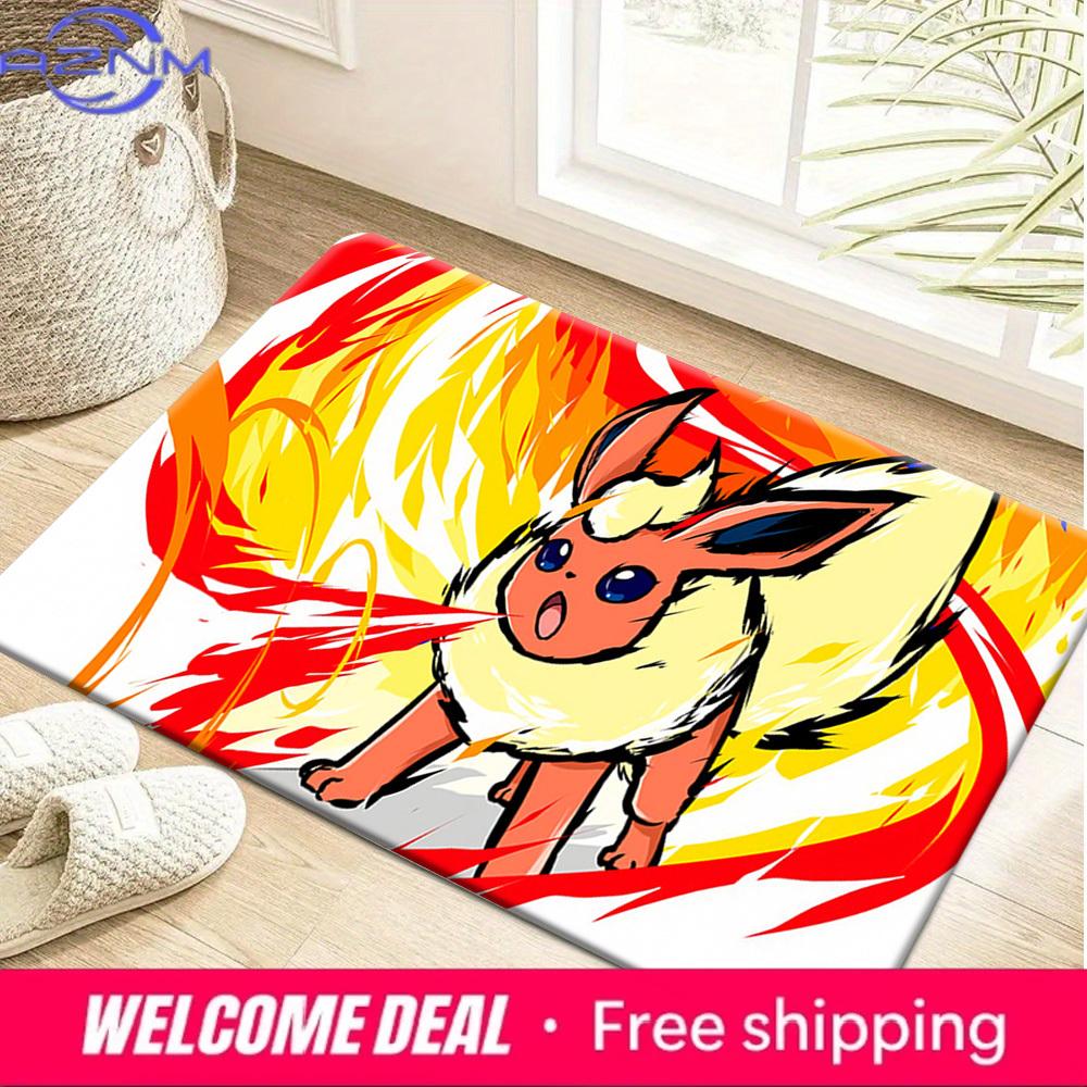 

Pokemon Flareon Fire Blast Print Non-slip Doormat, Soft Absorbent Floor Rug for Home Decor 40cm x 60cm