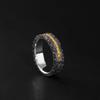 Vintage Geometric Sterling Adjustable Ring Men Women Retro Minimalist Statement Finger