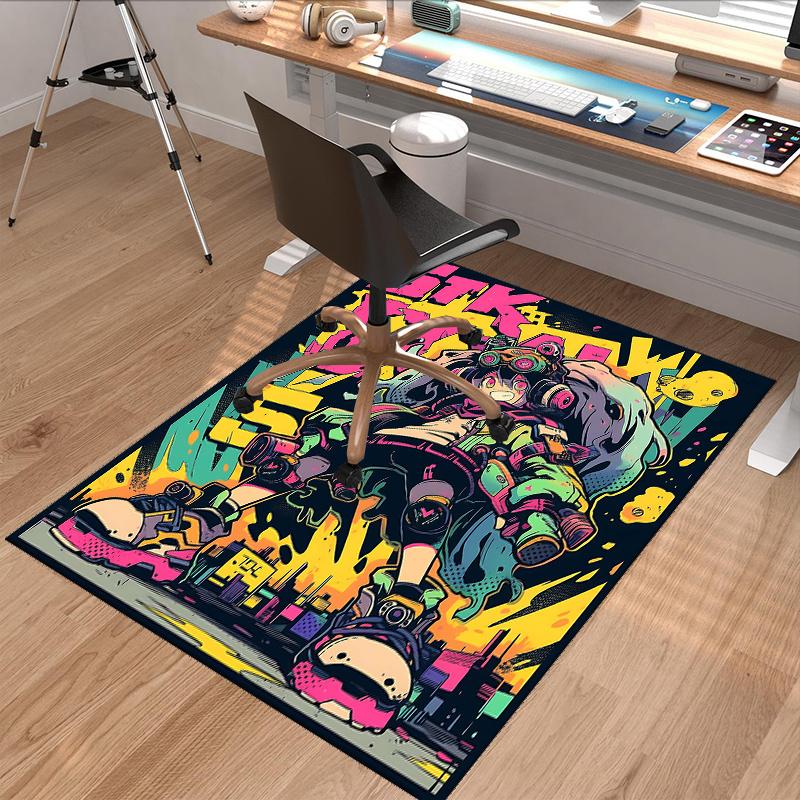 1 Stück Anime Cartoon Design Büroteppich Rutschfester Teppich für Wohnkultur, Wohnzimmer, Schlafzimmer, Spielzimmer & Wohnheim Perfekt