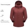 Winter Outdoor Heat-Sealed Warm Couple Outfit: Men's & Women's 3-in-1 Windproof Two-Piece Set