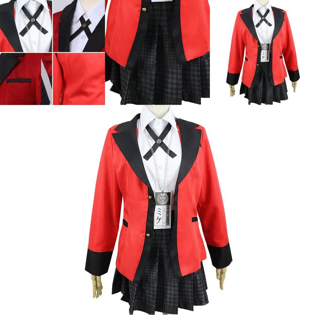 Elegant Kakegurui Jabami Yumeko School Uniform Costume Perfect For Fancy Dress Events