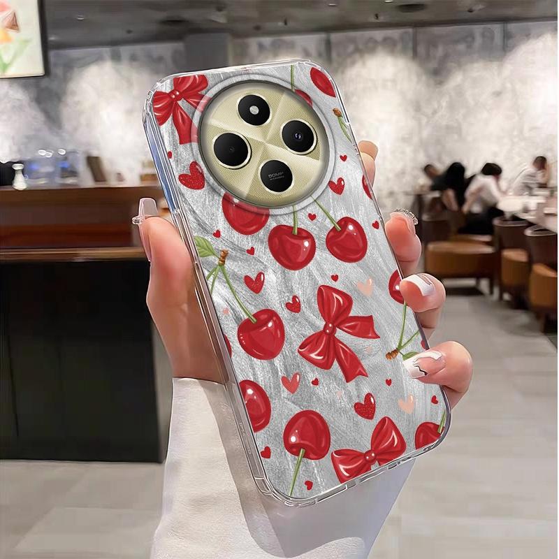 Summer Red Cherry Strawberry Girls Women Case For Xiaomi Poco X3pro X5 M6 X6 X3 NFC M5s M6 X7 Pro C75 C61 Bumper Fundas Cover