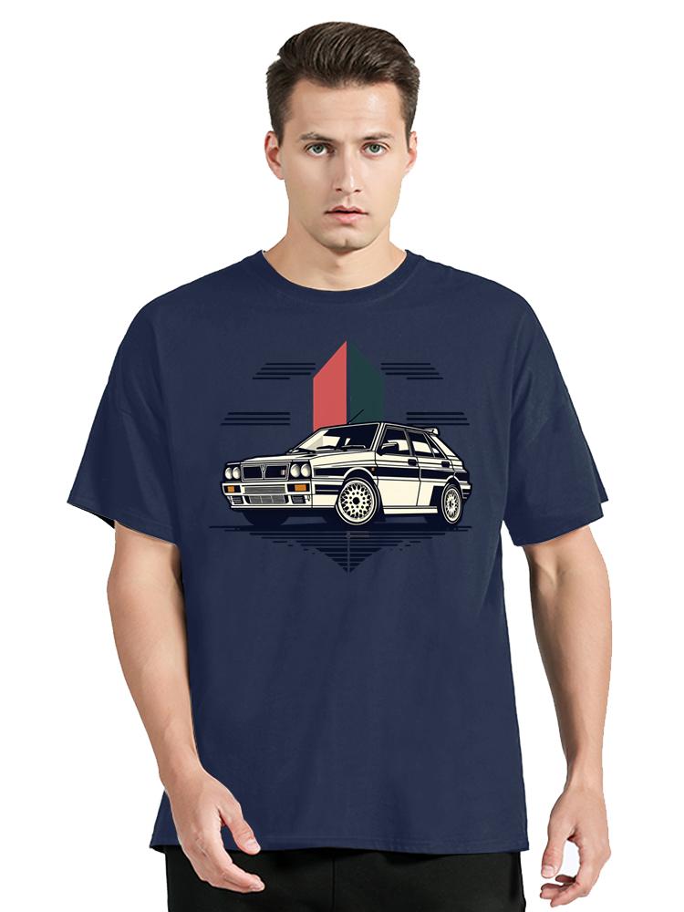 

New T-Shirt Men s Clothing Casual Hip Hop T Shirt Integrale Rally Car Funny Printed Tshirt Casual O-neck Cotton T Shirt S