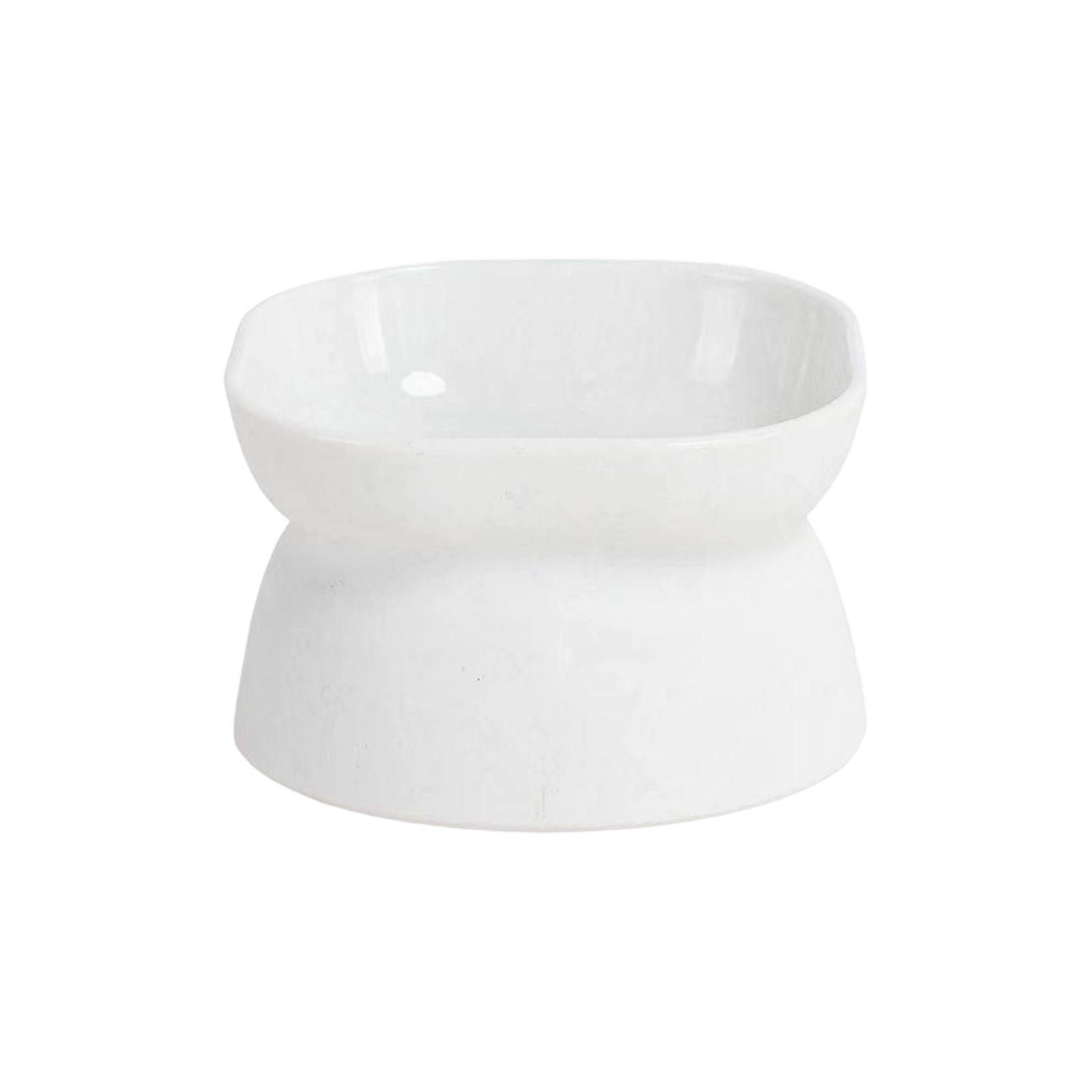 

Приподнятые наклоненные миски для домашних животных для кошек и собак, Неподнятый набор мисок для еды и воды с двусторонним дизайном, Эргономичные угловые кормушки для питомцев One Size белый