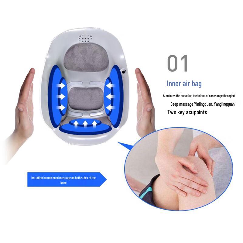 Hezheng Portable Knee Massager with Heat and Pulse Therapy