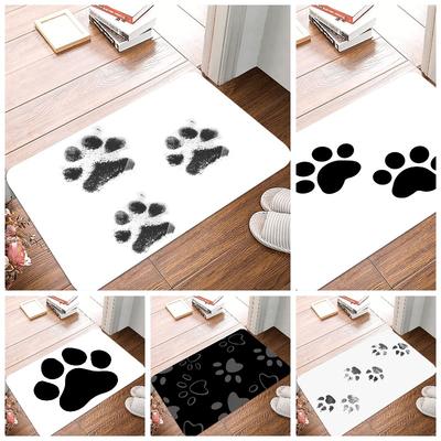 Dog Paw Printing Non-Slip Small Rug Waterproof Easy To Clean Floor Mat for Indoor Outdoor for Use Durable Home Decorate Novelty