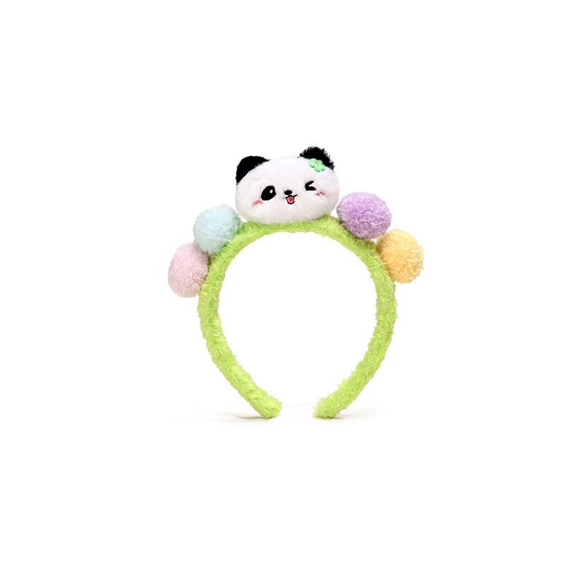 Panda Cartoon Hairband With Colorful Balls For Kids And Students
