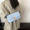 New Summer Versatile Chain Crossbody Bag Fashionable One Shoulder Stick Bag with Lingge Embroidered Thread