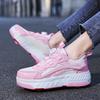 New Runaway Shoes Four-wheel Pulley Shoes Girls Children Shoes with Wheels Boys and Girls Skates Students Deformation Shoes