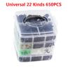 Universal Four Layer 650PCS Fastener Buckle +3PCS Car Clip Plier Set & Fastener Remover Essential Combo Repair Puller Tools