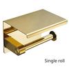 Multifunktionaler Toilettenpapierhalter mit Ablage Wandmontage Doppelrollen-Handtuchhalter Badezimmer Gold